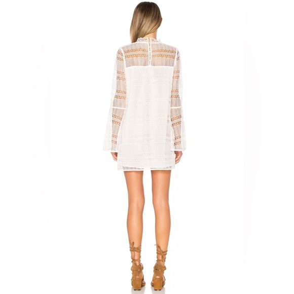 NWT Tularosa Matilda Lace Dress Luster Small Nude Floral Eyelet Embroidered - Picture 2 of 10